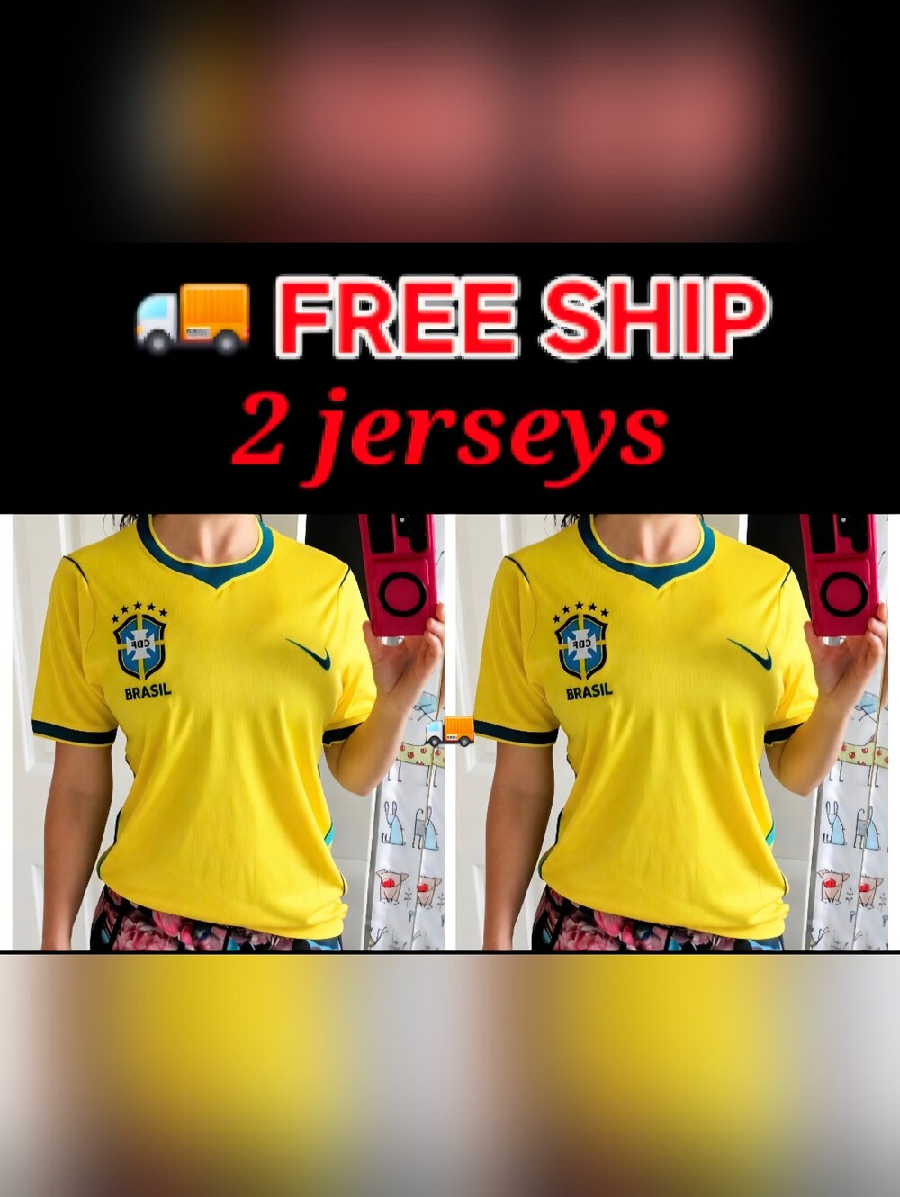 2 jerseys! Brazil Soccer Team
